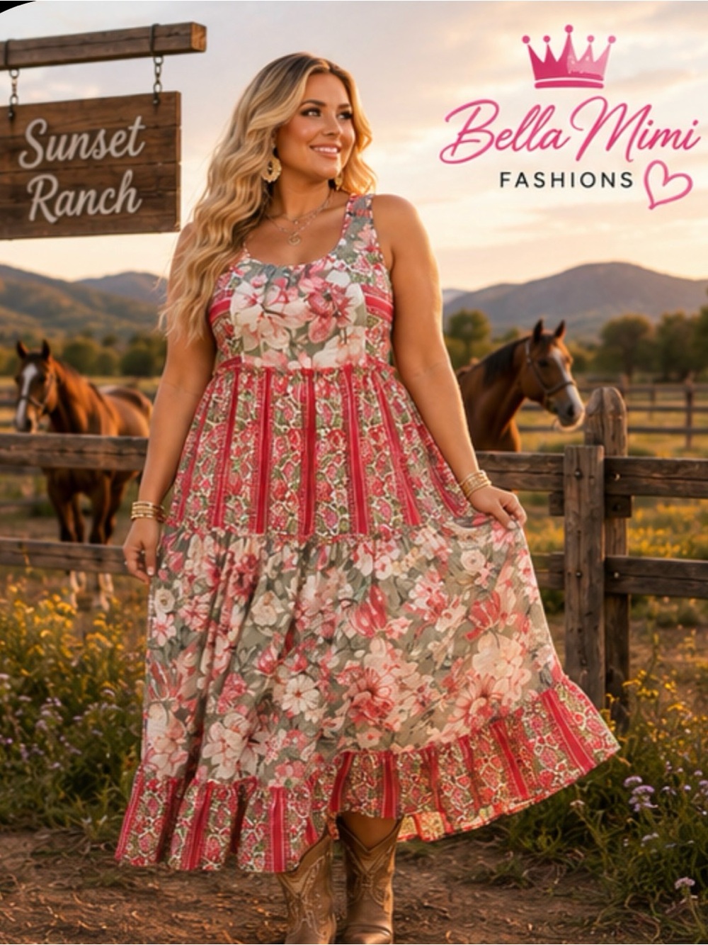 🌺🌸🌹DAVI & DANI Floral Patchwork Boho Maxi Dress – Size 3X 🌸 BRB SL 8 - Picture 7 of 8